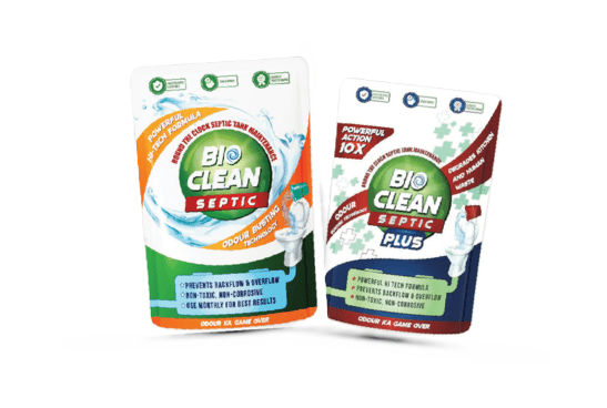 Photo of BioClean product packaging/sachet from Bio Tank Africa for Biodigester